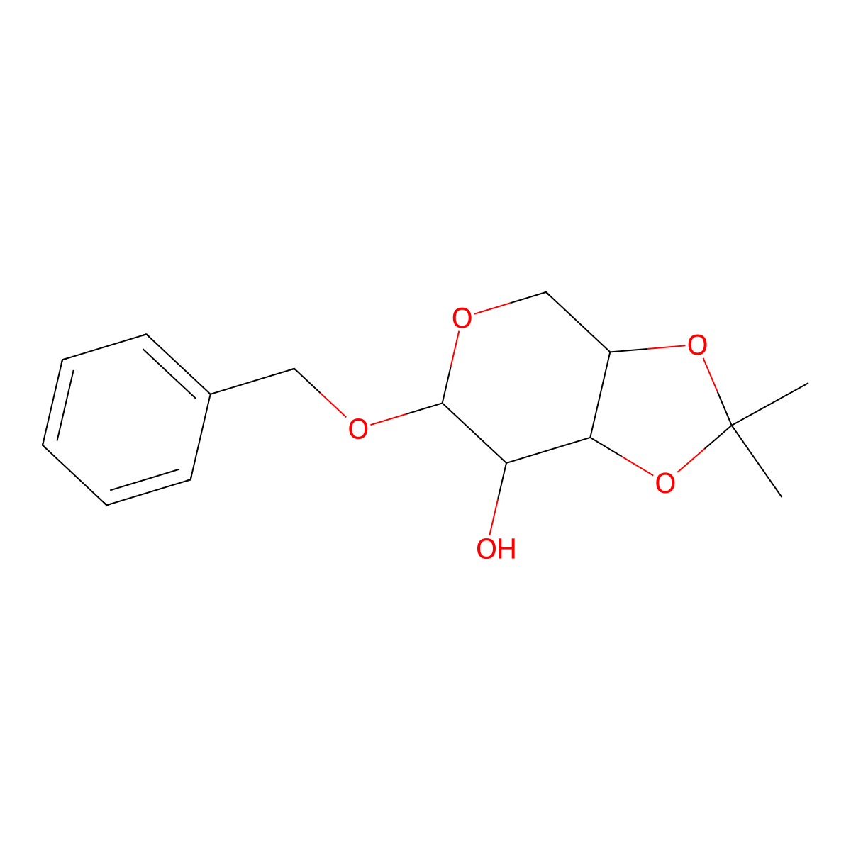 2,2-dimethyl-6-phenylmethoxy-4,6,7,7a-tetrahydro-3aH-[1,3]dioxolo[4,5-c]pyran-7-ol molecular structure, CAS 6336-16-9