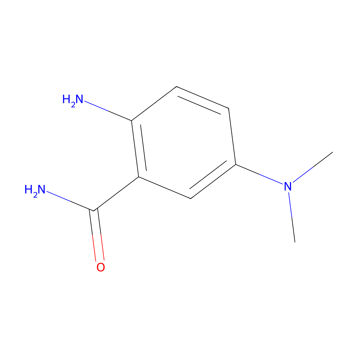 2-Amino-5-(dimethylamino)benzamide molecular structure, CAS 63365-21-9