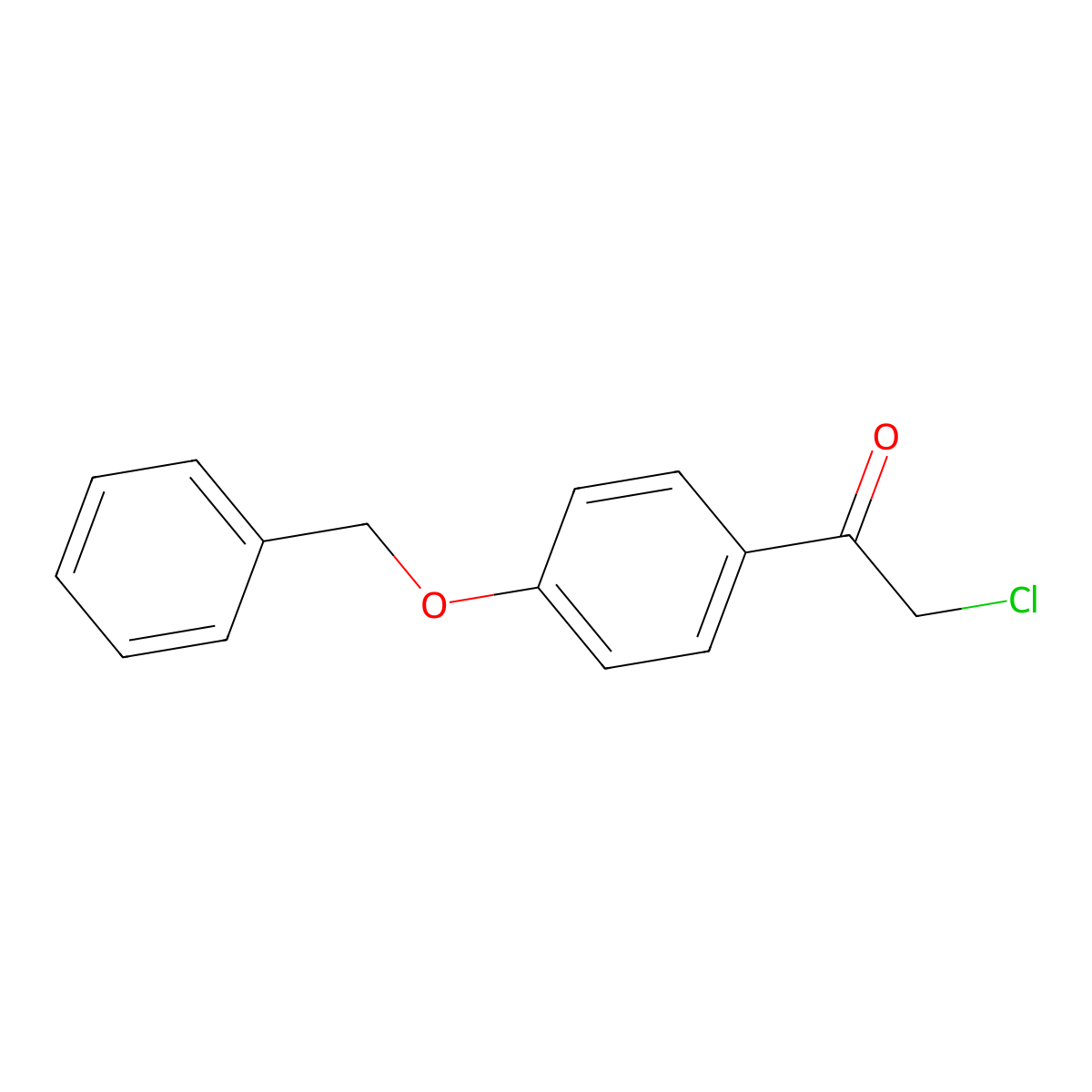 1-[4-(Benzyloxy)phenyl]-2-chloroethan-1-one molecular structure, CAS 63365-56-0