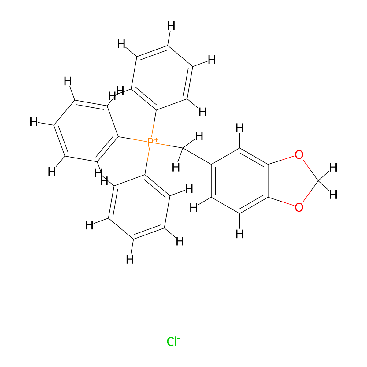 (Benzo[d][1,3]dioxol-5-ylmethyl)triphenylphosphonium chloride molecular structure, CAS 63368-35-4