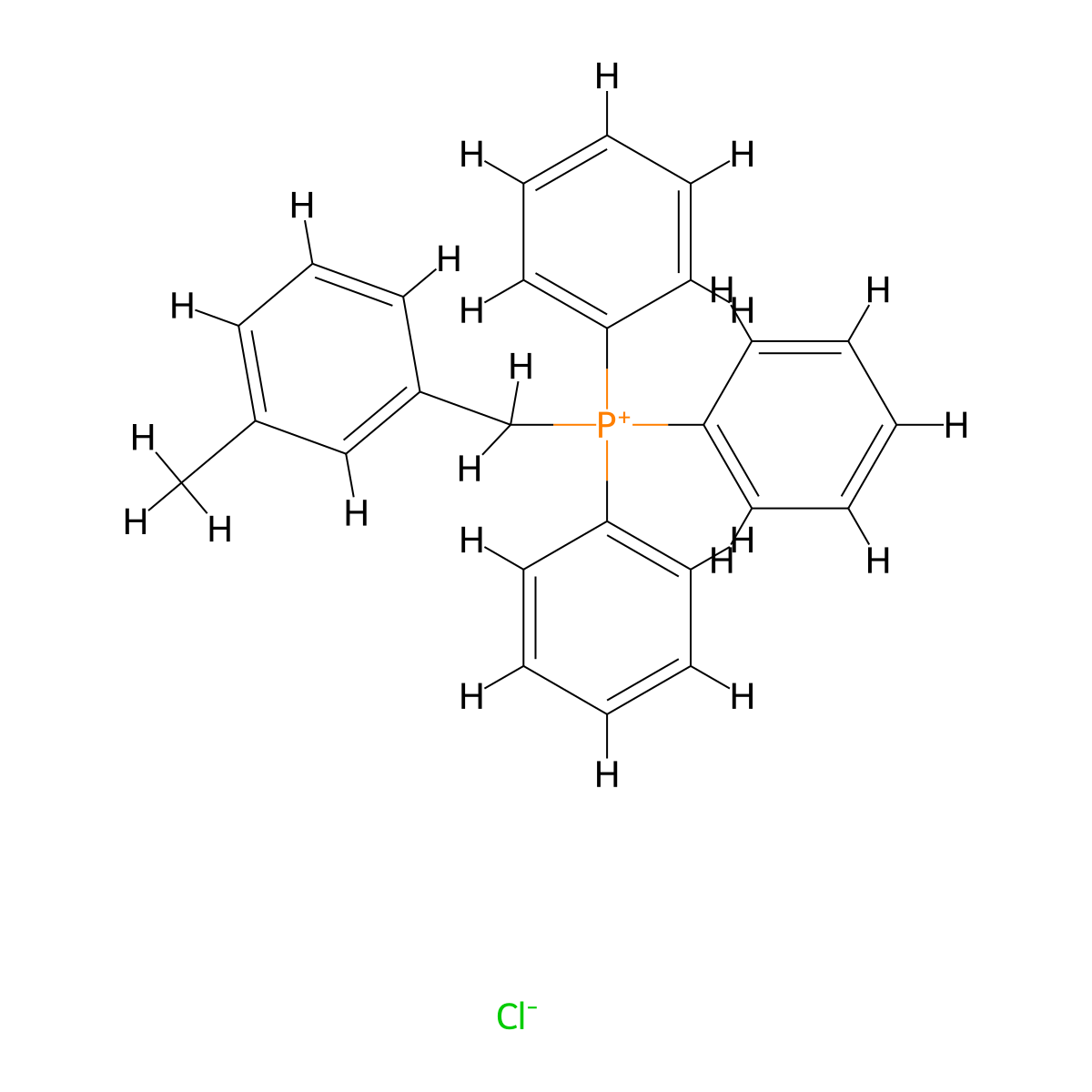 (3-Methylbenzyl)triphenylphosphonium chloride molecular structure, CAS 63368-37-6