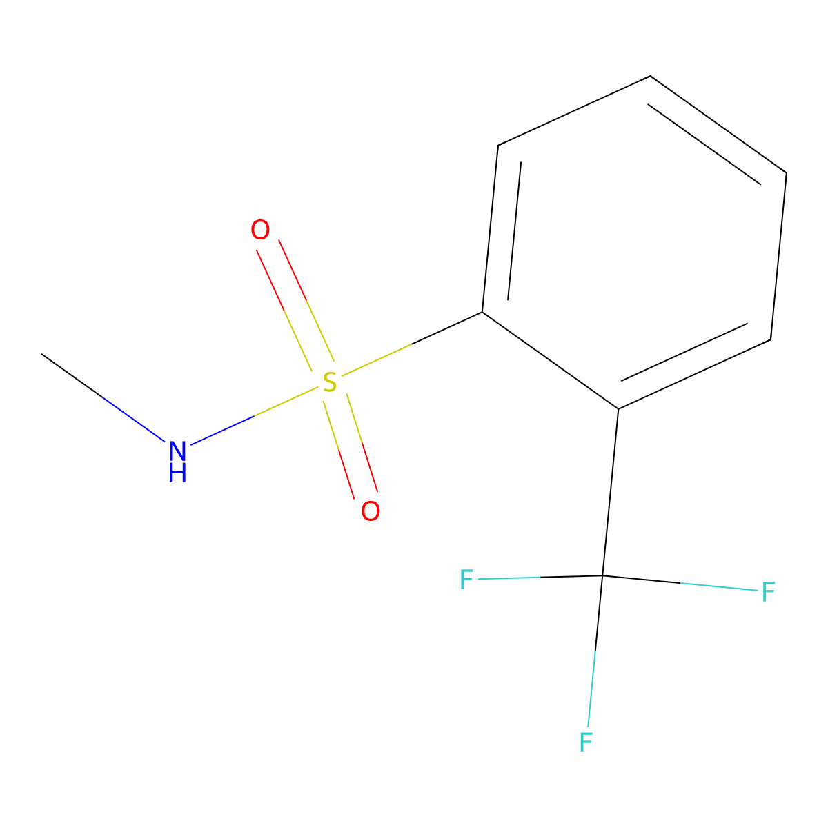 N-methyl-2-(trifluoromethyl)benzenesulfonamide molecular structure, CAS 633697-56-0