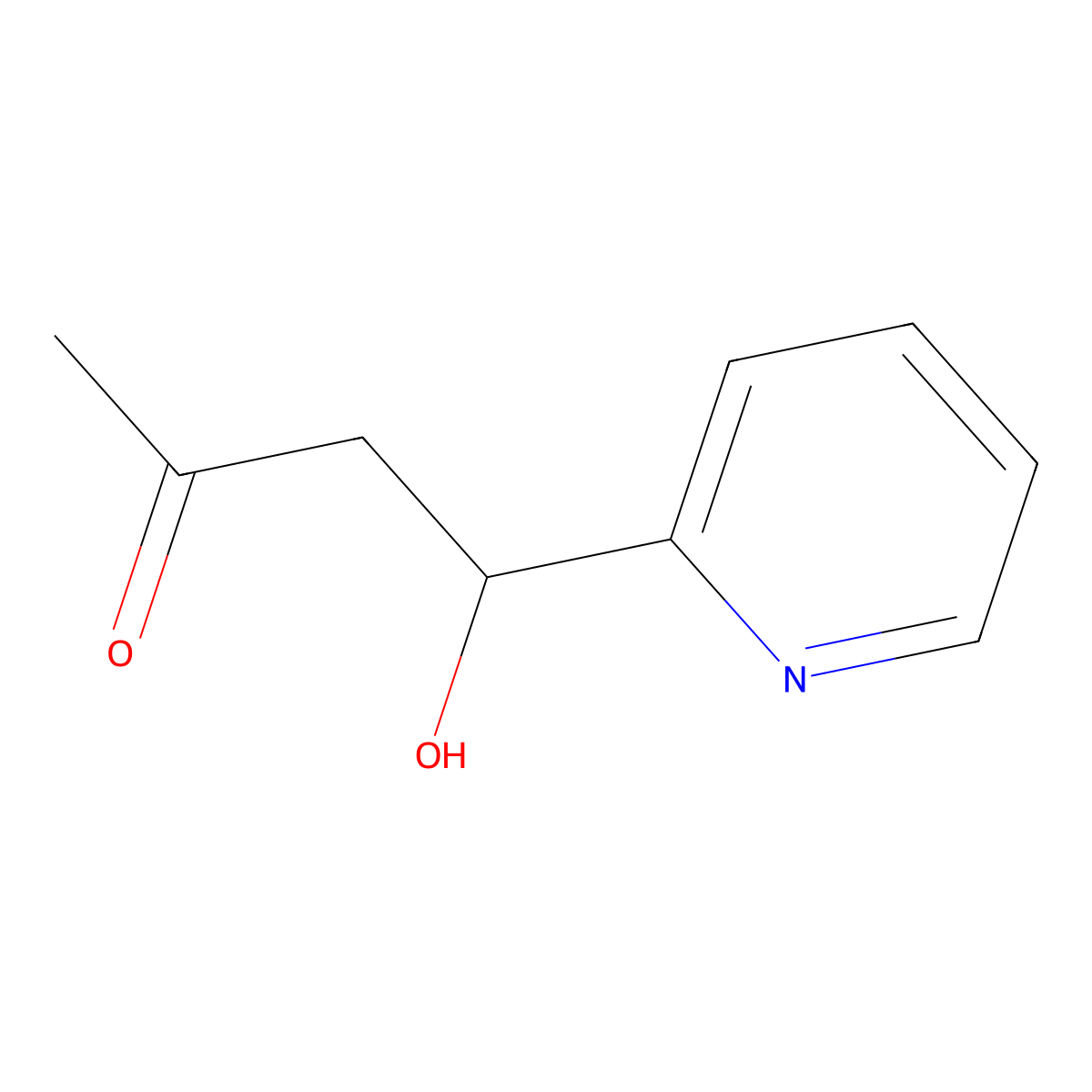 4-Hydroxy-4-(pyridin-2-yl)butan-2-one molecular structure, CAS 6337-41-3