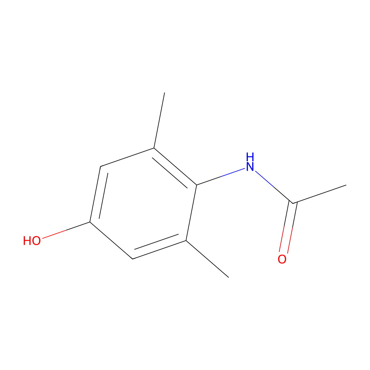 N-(4-hydroxy-2,6-dimethylphenyl)acetamide molecular structure, CAS 6337-56-0