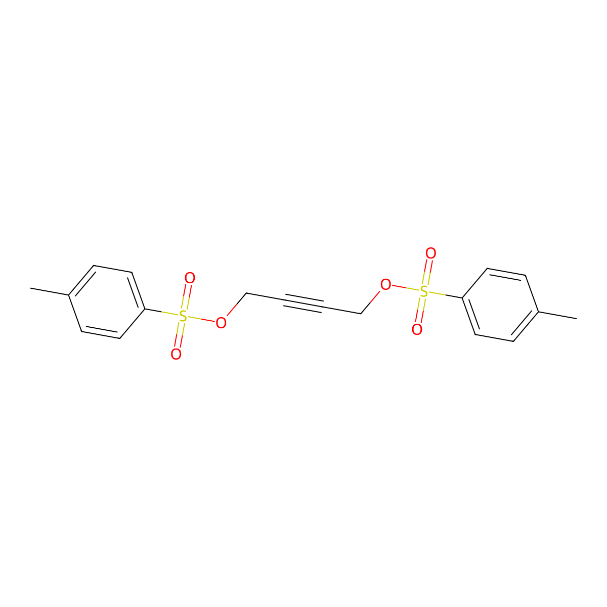 But-2-yne-1,4-diyl bis(4-methylbenzenesulfonate) molecular structure, CAS 6337-59-3