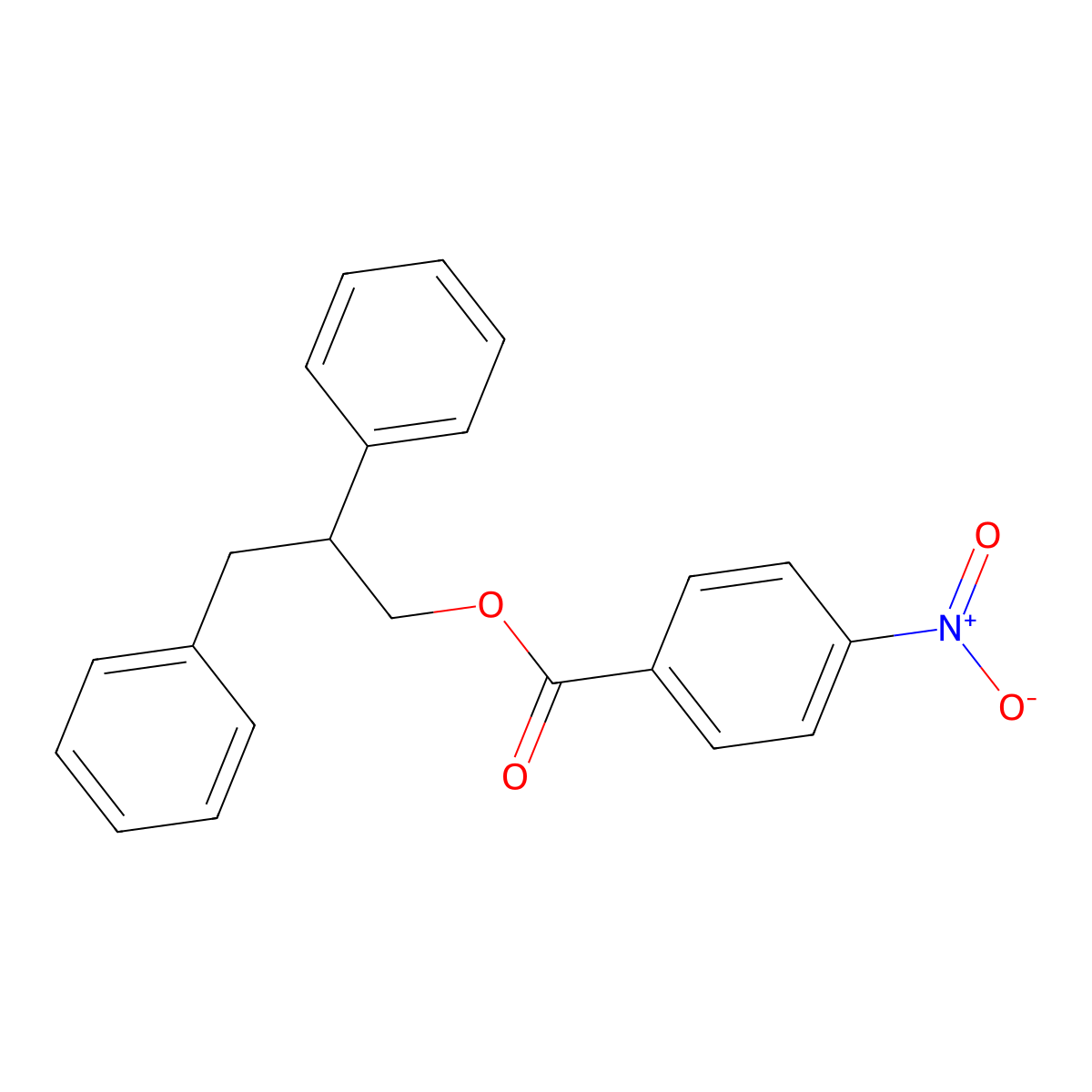 2,3-Diphenylpropyl 4-nitrobenzoate molecular structure, CAS 6337-74-2