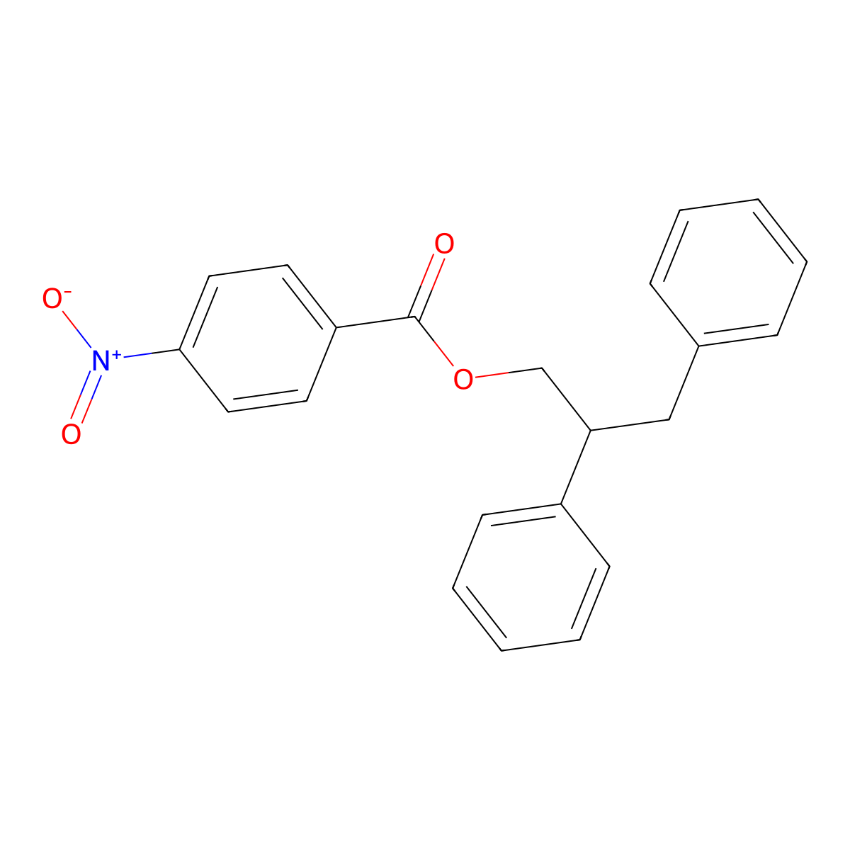 2,3-Diphenylpropyl 4-nitrobenzoate molecular structure, CAS 6337-74-2