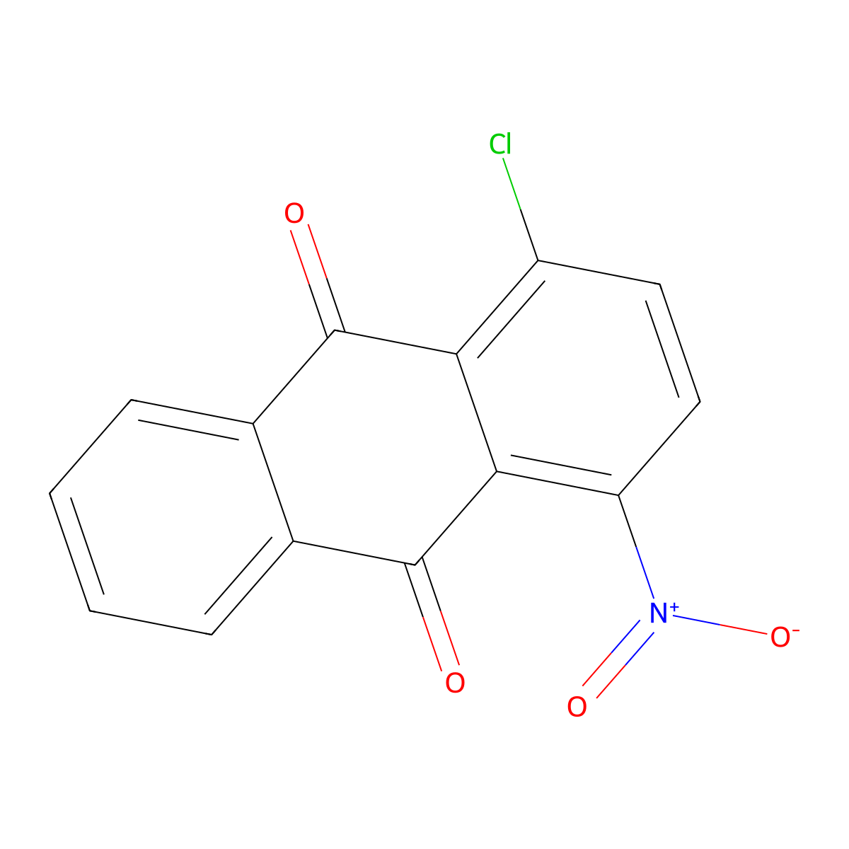 1-Chloro-4-nitro-anthraquinone molecular structure, CAS 6337-82-2
