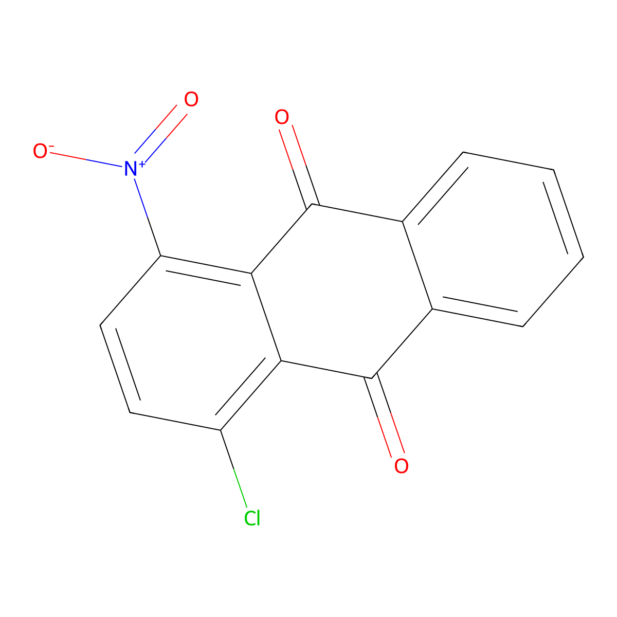 1-Chloro-4-nitro-anthraquinone molecular structure, CAS 6337-82-2