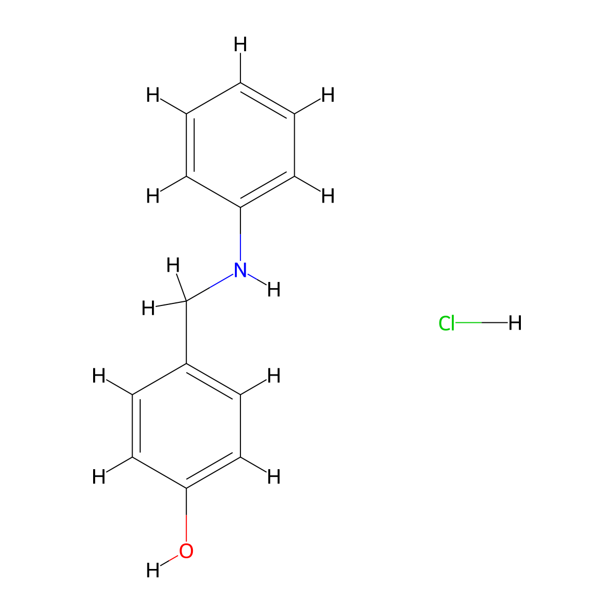 4-((Phenylamino)methyl)phenol hydrochloride molecular structure, CAS 6337-84-4