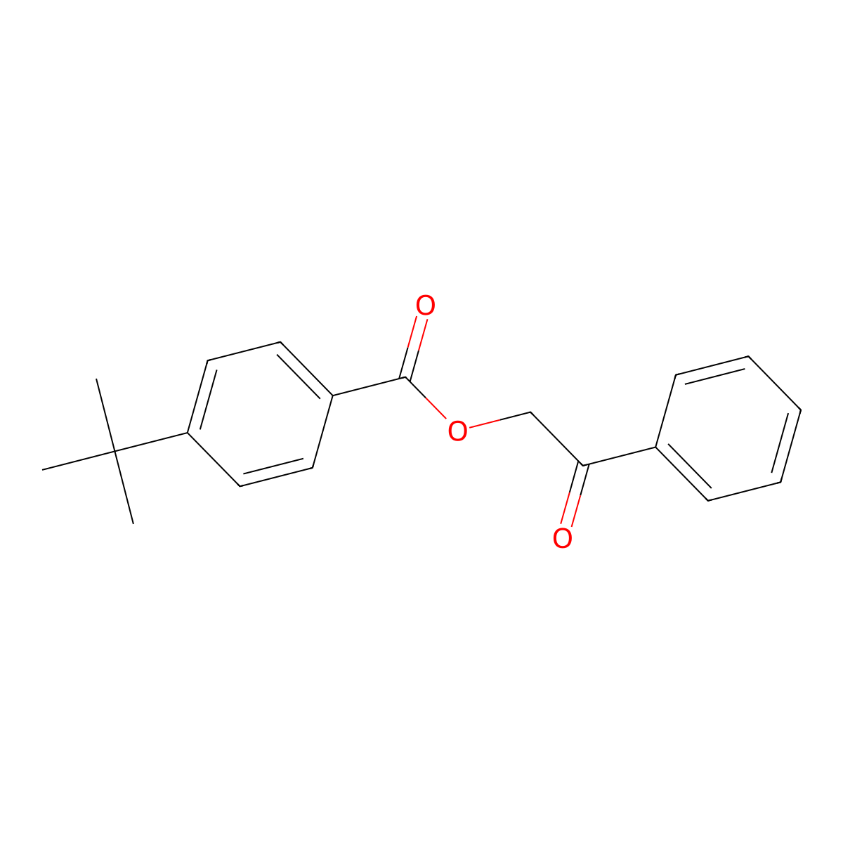 2-Oxo-2-phenylethyl 4-tert-butylbenzoate molecular structure, CAS 63370-06-9