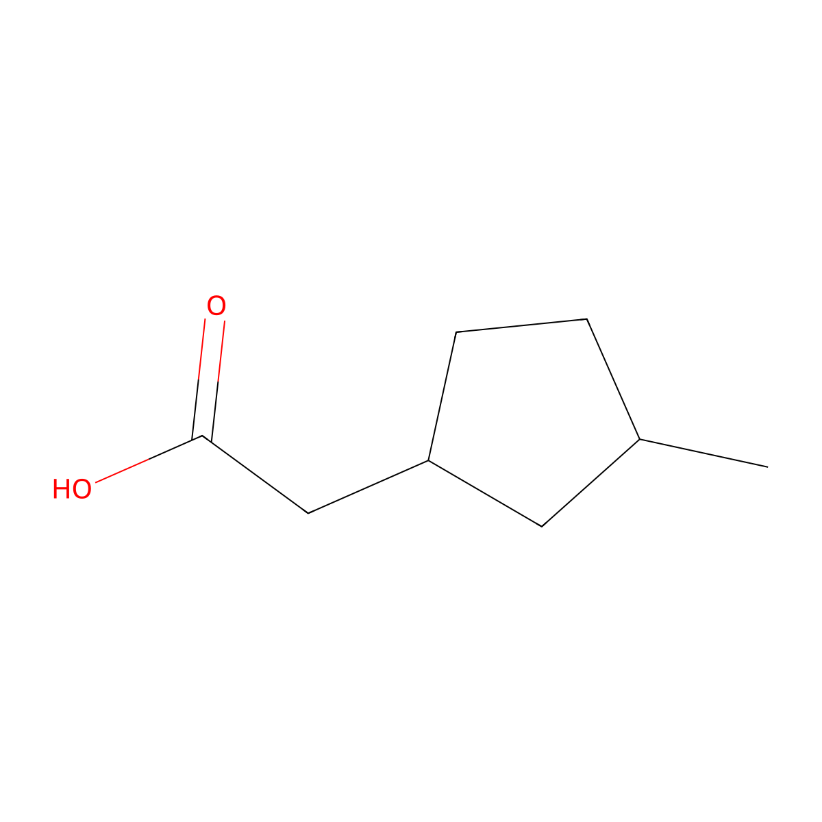 2-(3-Methylcyclopentyl)acetic acid molecular structure, CAS 63370-69-4