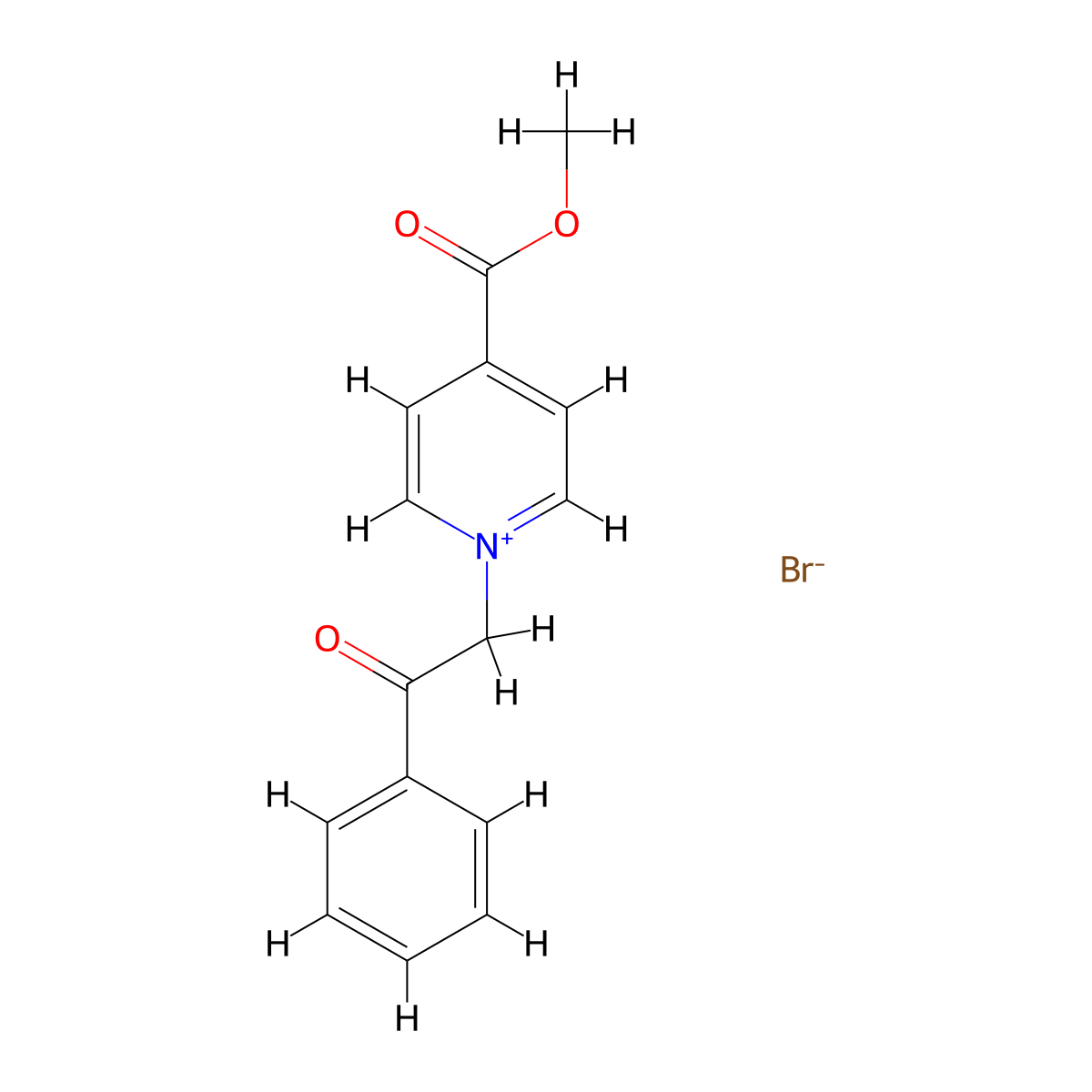 4-(Methoxycarbonyl)-1-(2-oxo-2-phenylethyl)pyridin-1-ium bromide molecular structure, CAS 63374-34-5
