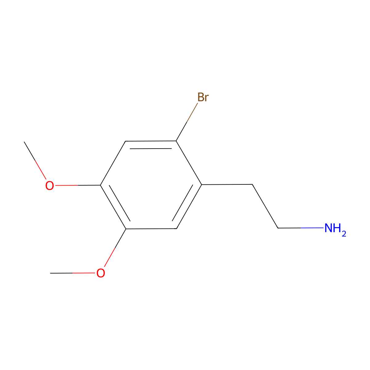 2-Br-4,5-DMPEA molecular structure, CAS 63375-81-5