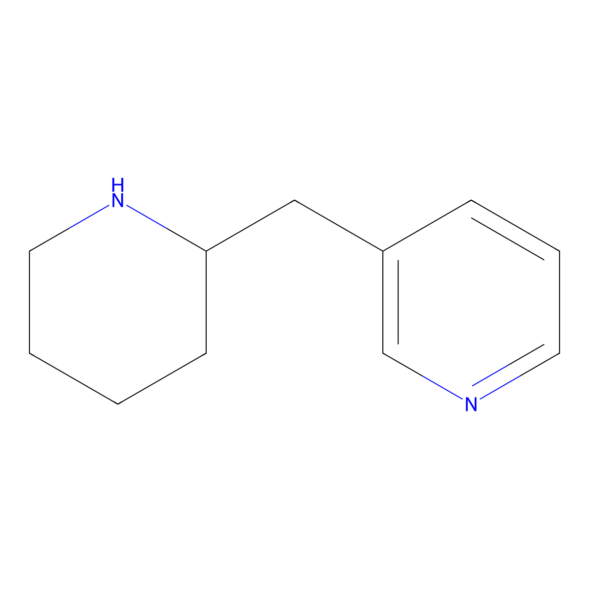 3-(Piperidin-2-ylmethyl)pyridine molecular structure, CAS 63376-09-0