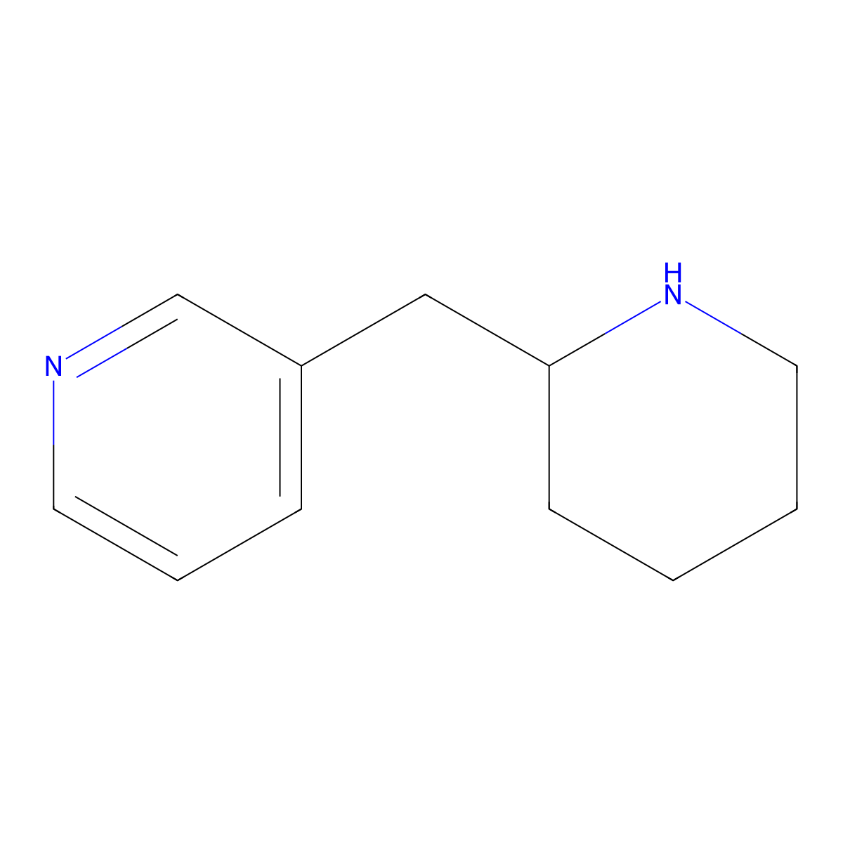 3-(Piperidin-2-ylmethyl)pyridine molecular structure, CAS 63376-09-0