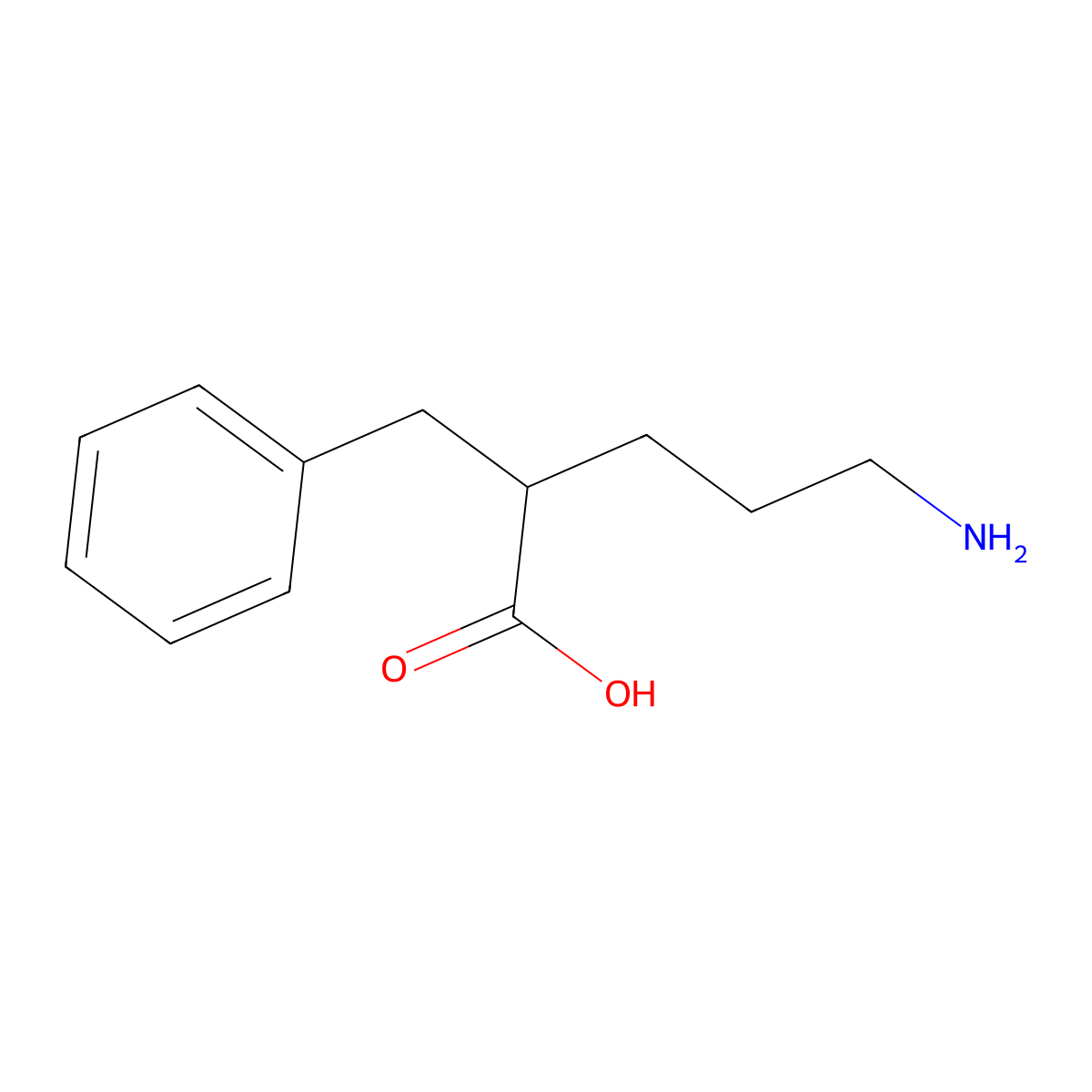 5-Amino-2-benzylpentanoic acid molecular structure, CAS 63378-72-3
