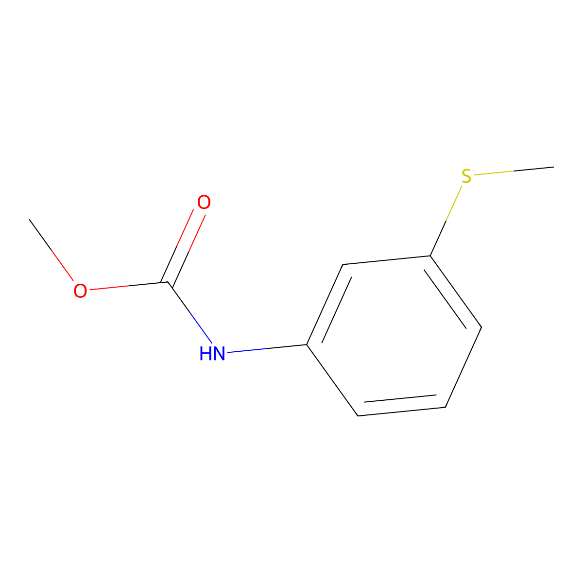 methyl N-[3-(methylsulfanyl)phenyl]carbamate molecular structure, CAS 63379-15-7
