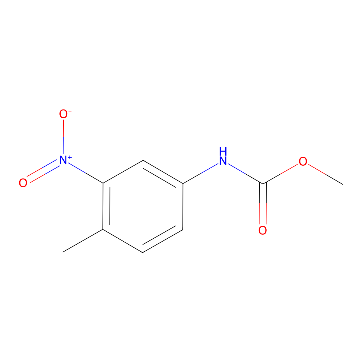 methyl N-(4-methyl-3-nitrophenyl)carbamate molecular structure, CAS 63379-18-0