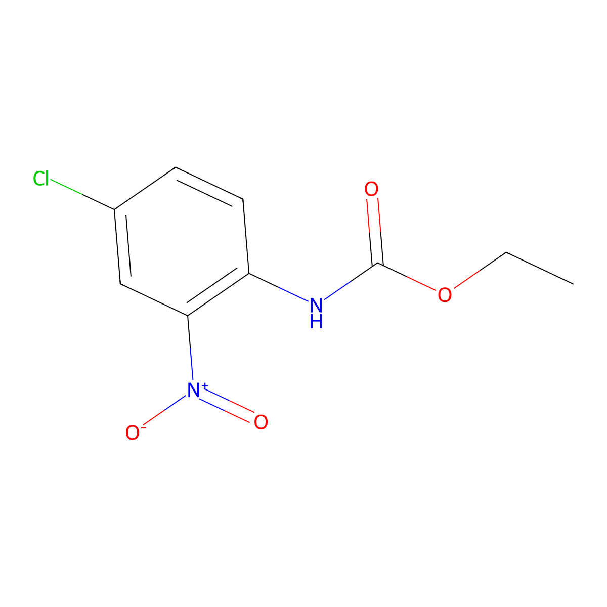 Ethyl N-(4-chloro-2-nitrophenyl)carbamate molecular structure, CAS 63379-20-4
