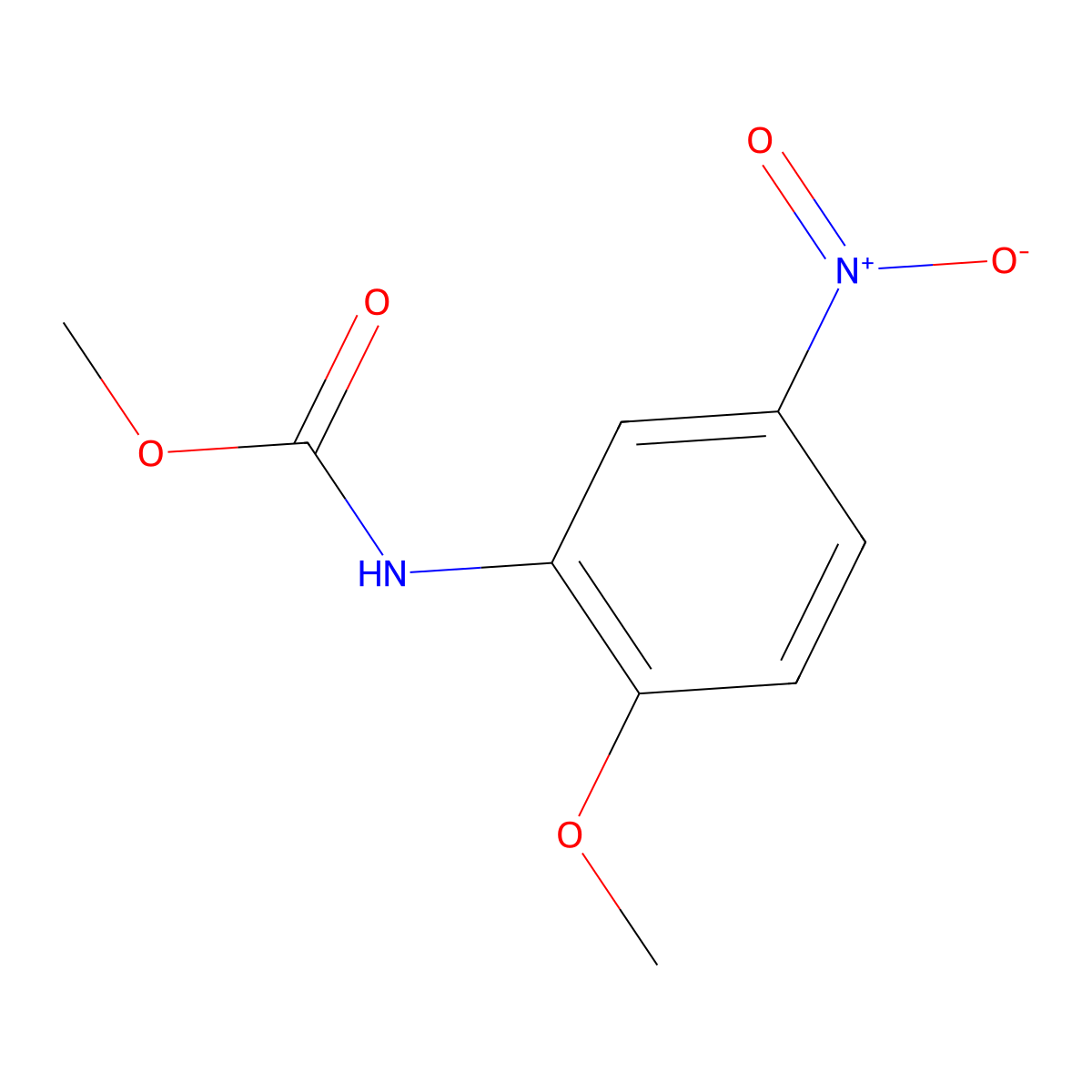 Methyl (2-methoxy-5-nitrophenyl)carbamate molecular structure, CAS 63379-21-5