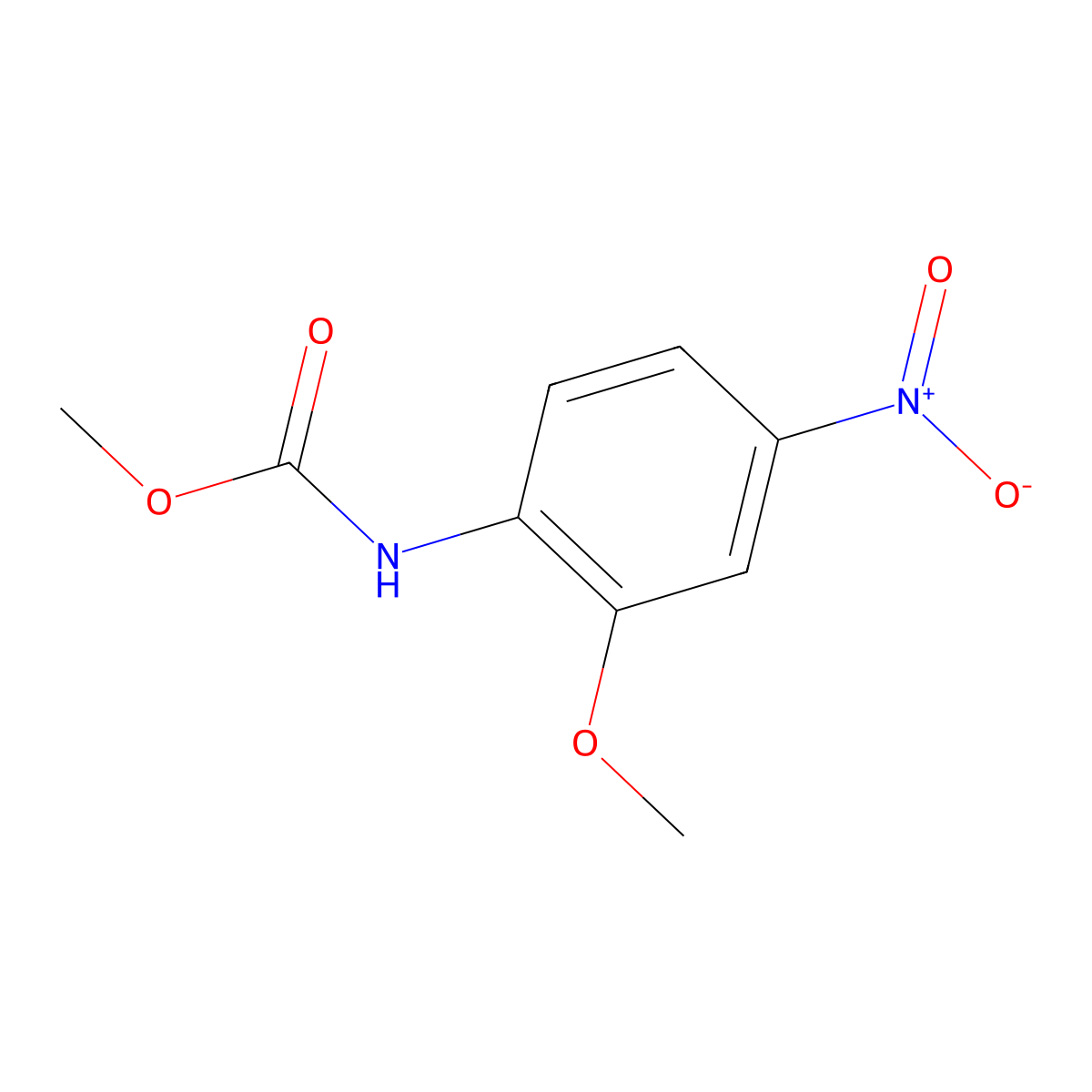 Methyl (2-methoxy-4-nitrophenyl)carbamate molecular structure, CAS 63379-22-6