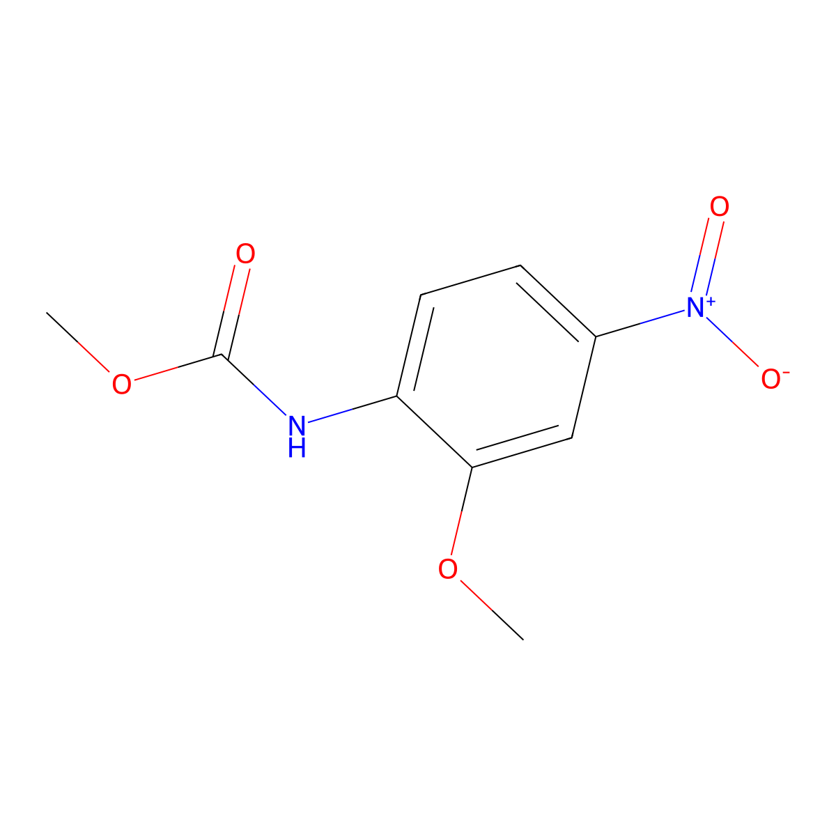 Methyl (2-methoxy-4-nitrophenyl)carbamate molecular structure, CAS 63379-22-6