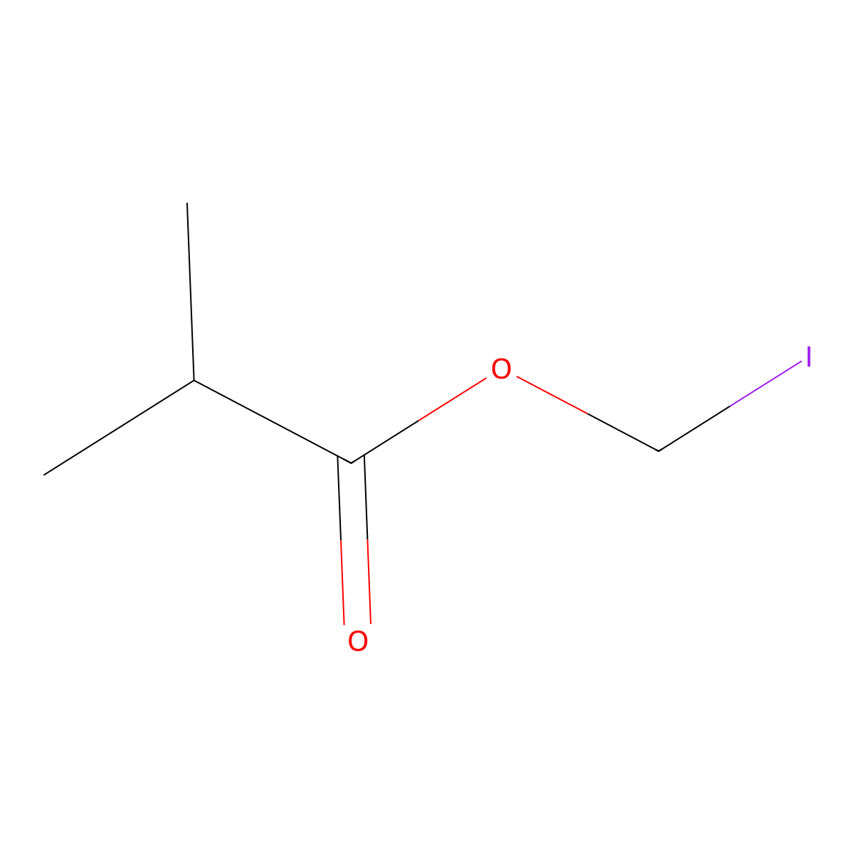 Iodomethyl 2-methylpropanoate molecular structure, CAS 63379-62-4