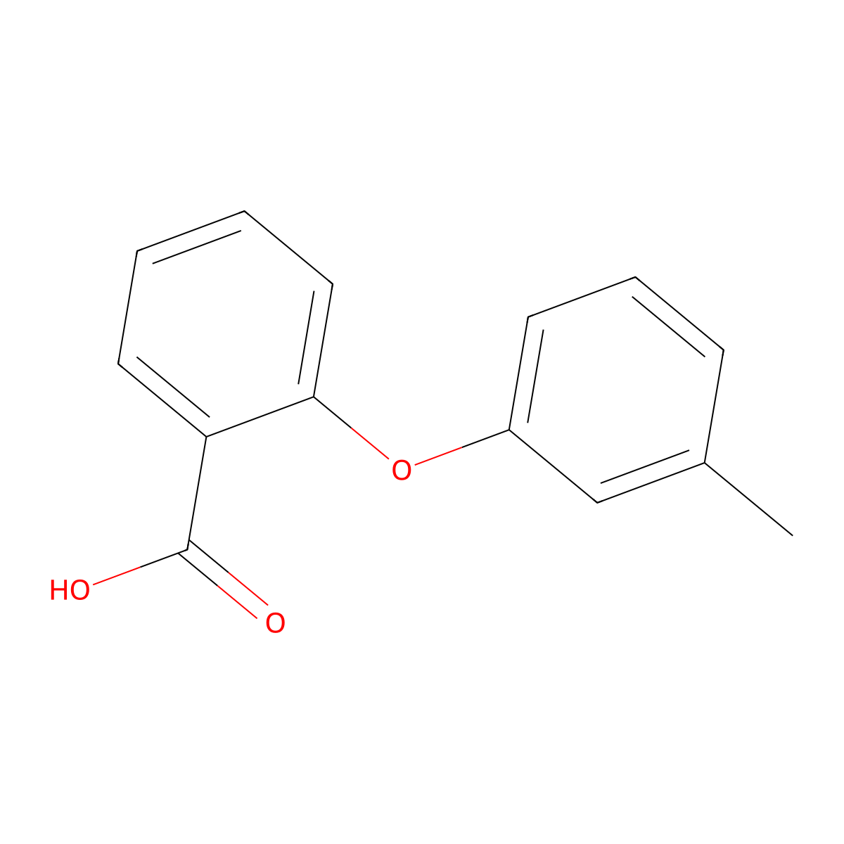 2-(3-Methylphenoxy)benzoic acid molecular structure, CAS 6338-04-1