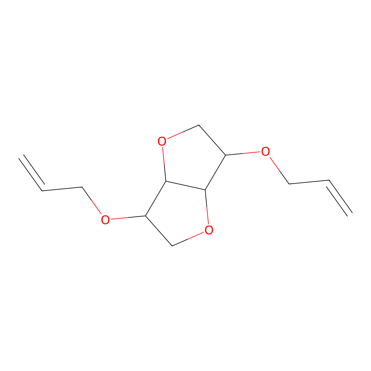 3,6-Bis(allyloxy)hexahydrofuro[3,2-b]furan molecular structure, CAS 6338-34-7