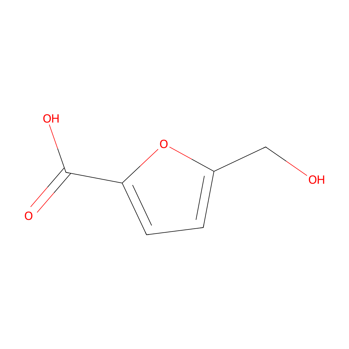 5-Hydroxymethyl-2-furoic acid molecular structure, CAS 6338-41-6