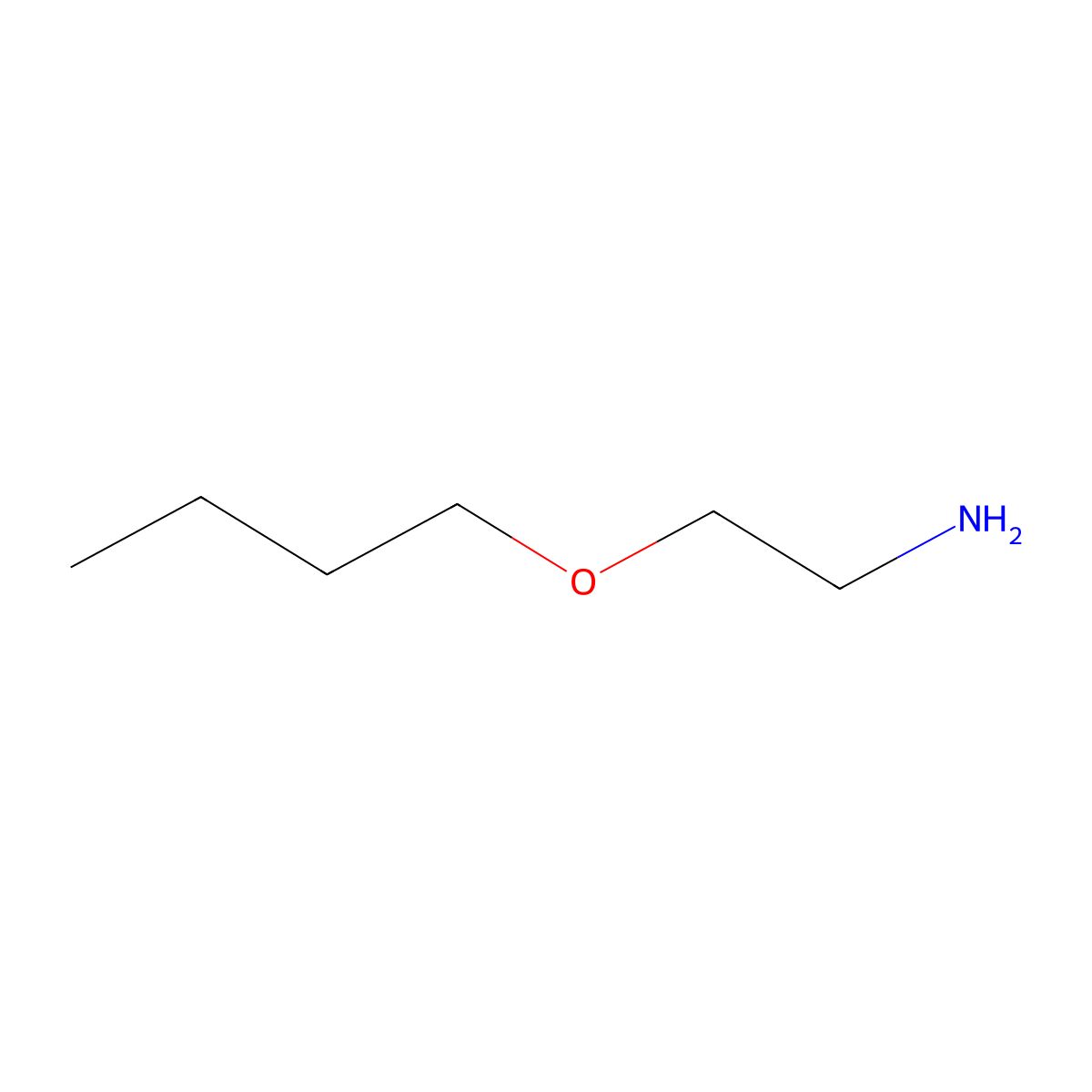 2-Butoxyethylamine molecular structure, CAS 6338-52-9
