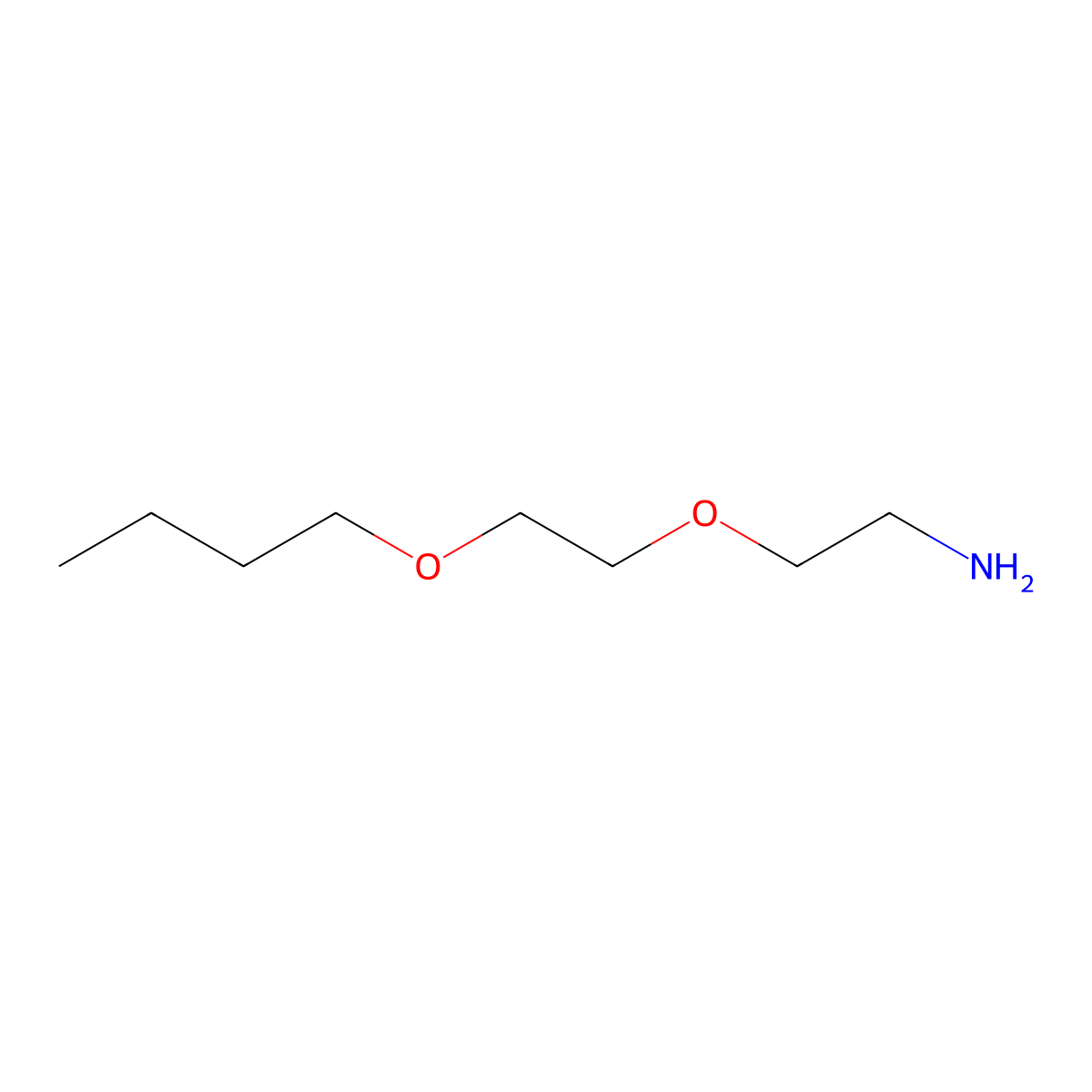 1-(2-(2-Aminoethoxy)ethoxy)butane molecular structure, CAS 6338-53-0