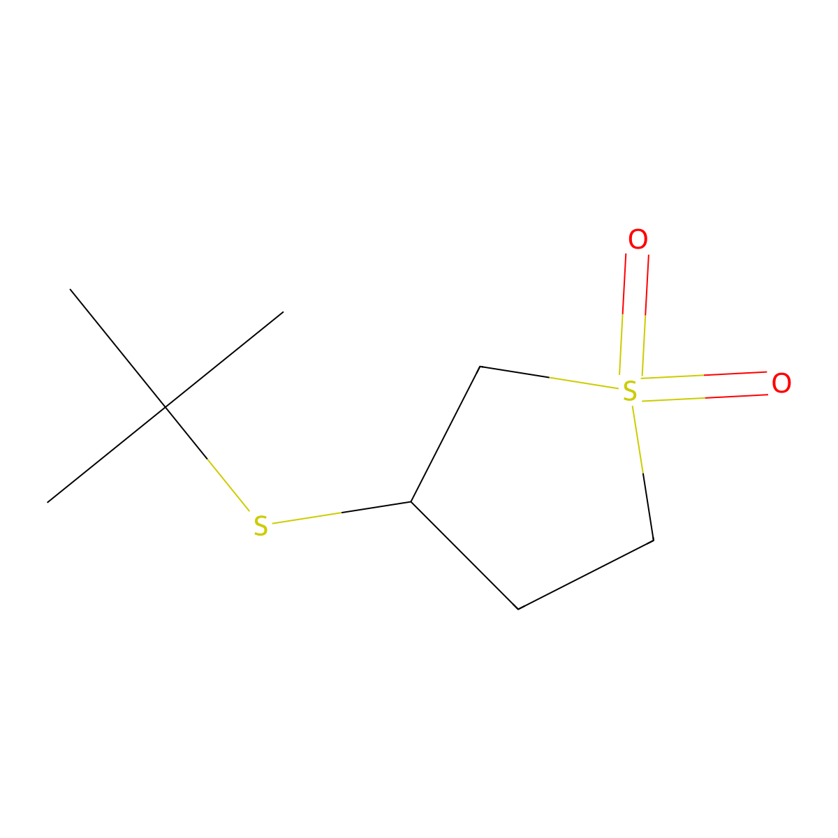 3-Tert-butylsulfanylthiolane 1,1-dioxide molecular structure, CAS 6338-64-3