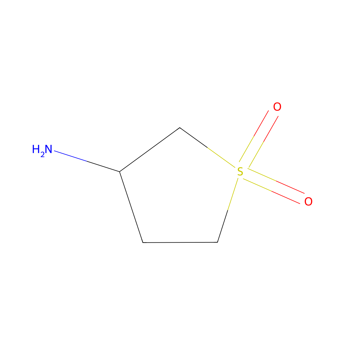 3-Thiophenamine, tetrahydro-, 1,1-dioxide molecular structure, CAS 6338-70-1