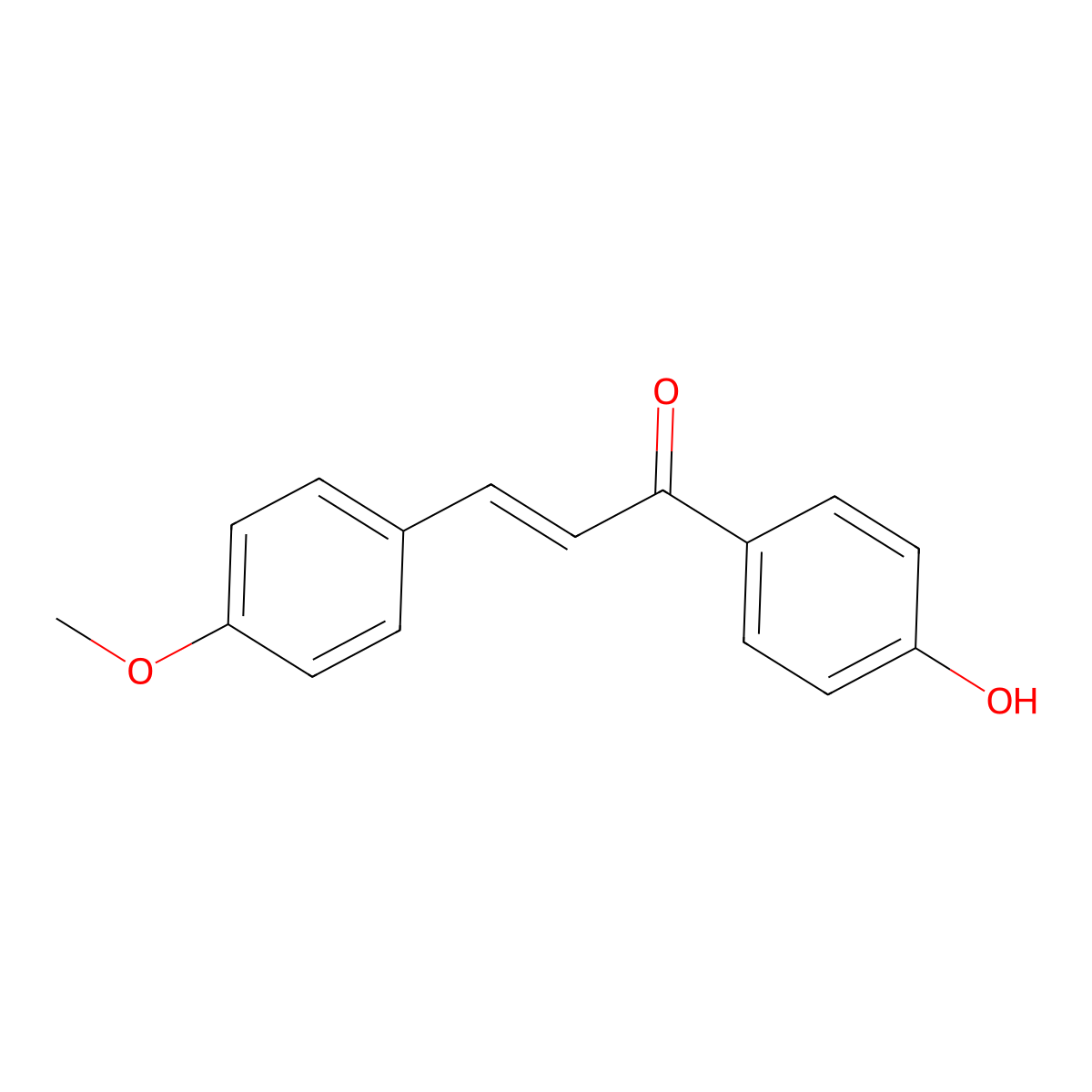 4'-Hydroxy-4-methoxychalcone molecular structure, CAS 6338-81-4