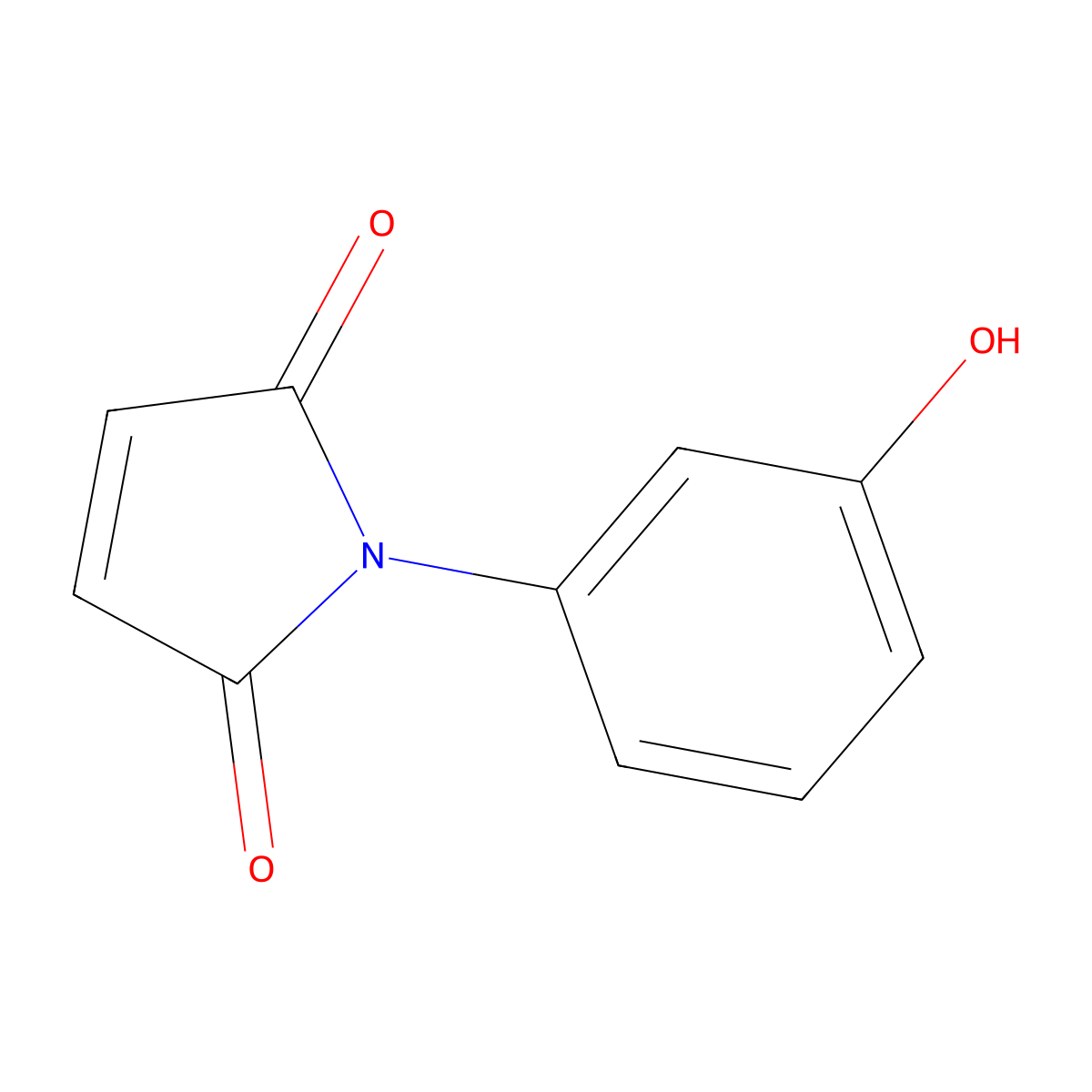 N-(3-hydroxyphenyl)maleimide molecular structure, CAS 63381-38-4