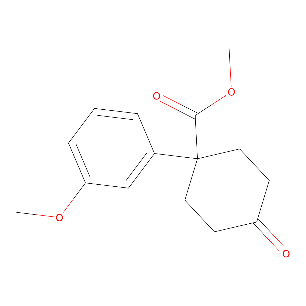 Methyl 1-(3-Methoxyphenyl)-4-oxocyclohexanecarboxylate molecular structure, CAS 63383-54-0