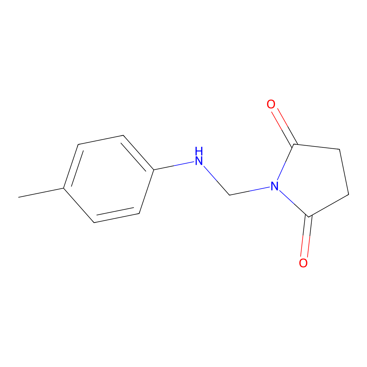 1-((p-Tolylamino)methyl)pyrrolidine-2,5-dione molecular structure, CAS 63384-02-1
