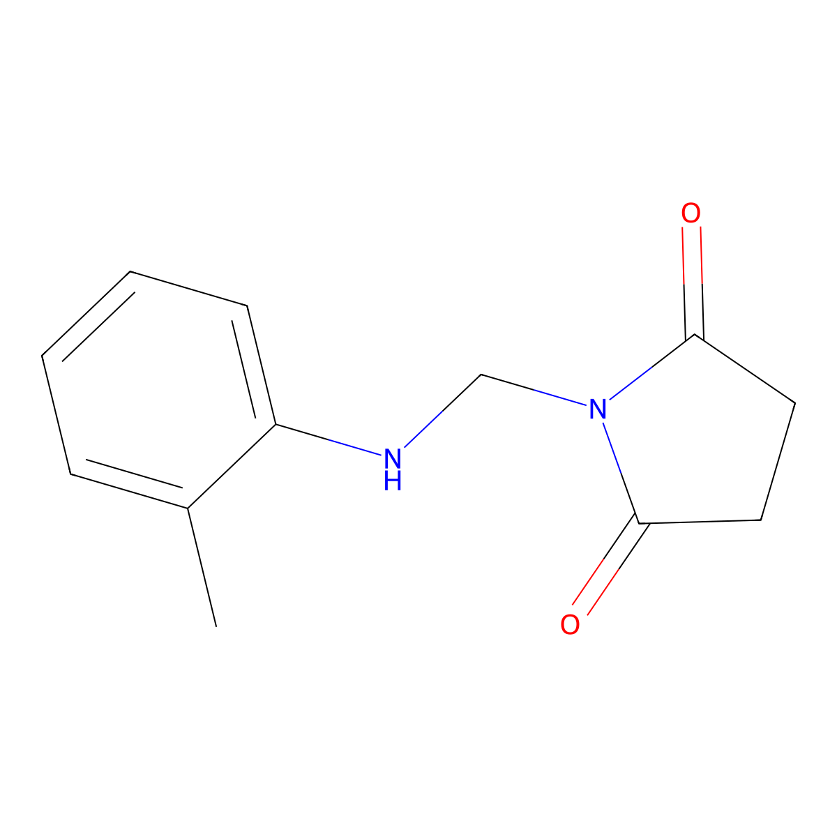 Succinimide, N-(o-toluidinomethyl)- molecular structure, CAS 63384-04-3