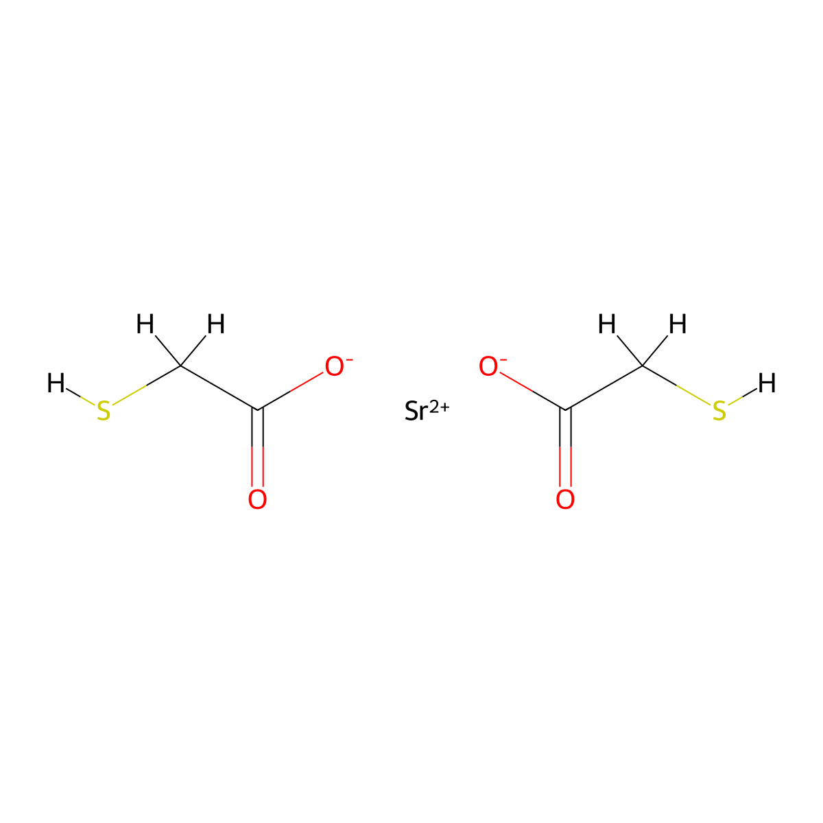 Strontium thioglycolate molecular structure, CAS 63387-34-8