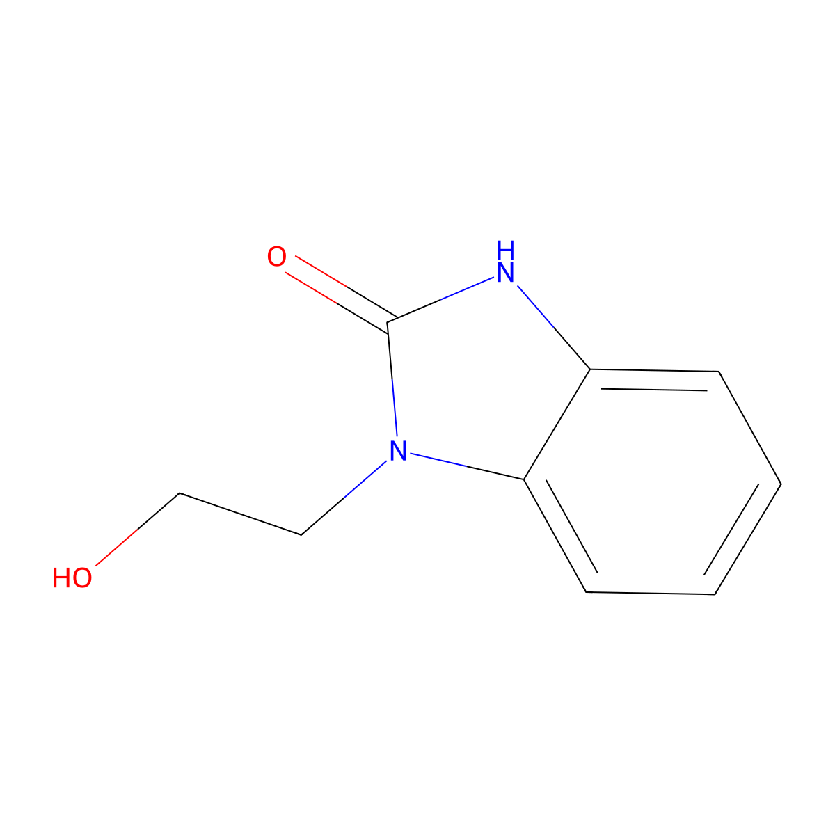 1-(2-Hydroxyethyl)-1H-benzo[d]imidazol-2(3H)-one molecular structure, CAS 63388-01-2