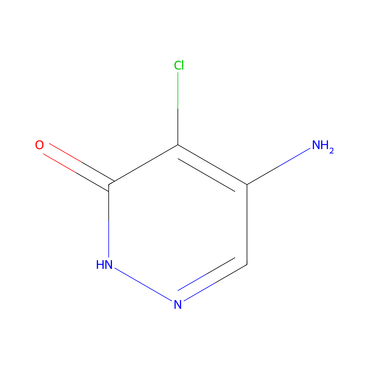 5-Amino-4-chloropyridazin-3(2H)-one molecular structure, CAS 6339-19-1