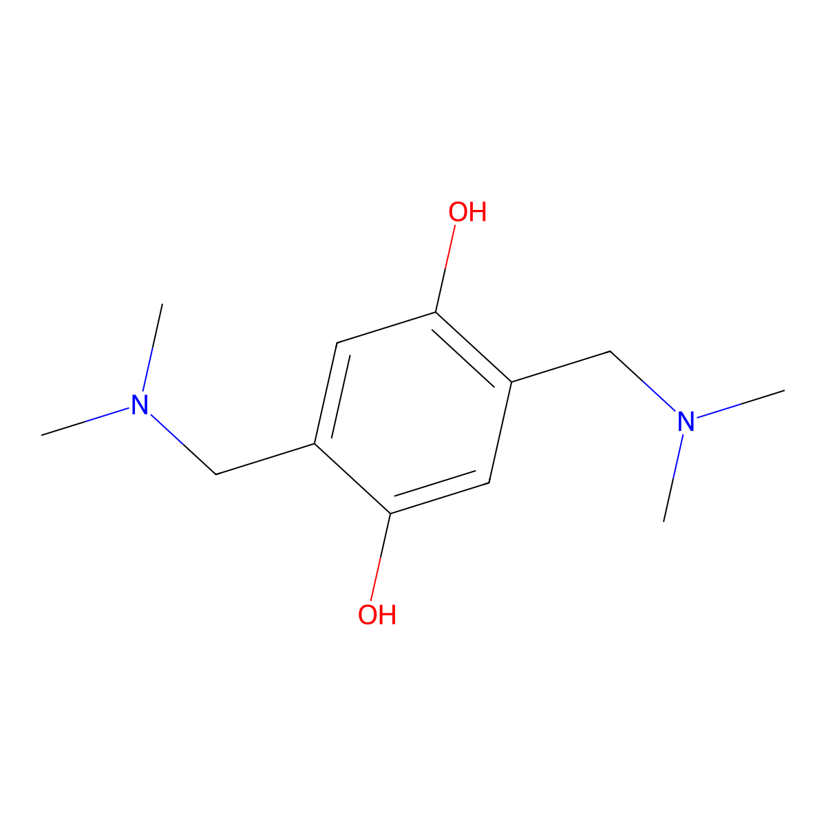 2,5-Bis((dimethylamino)methyl)hydroquinone molecular structure, CAS 6339-48-6