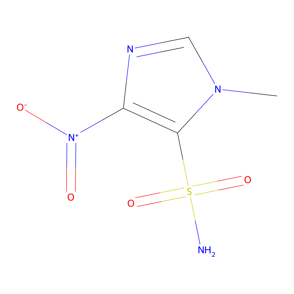 1-Methyl-5-sulfonamide-4-nitroimidazole molecular structure, CAS 6339-55-5