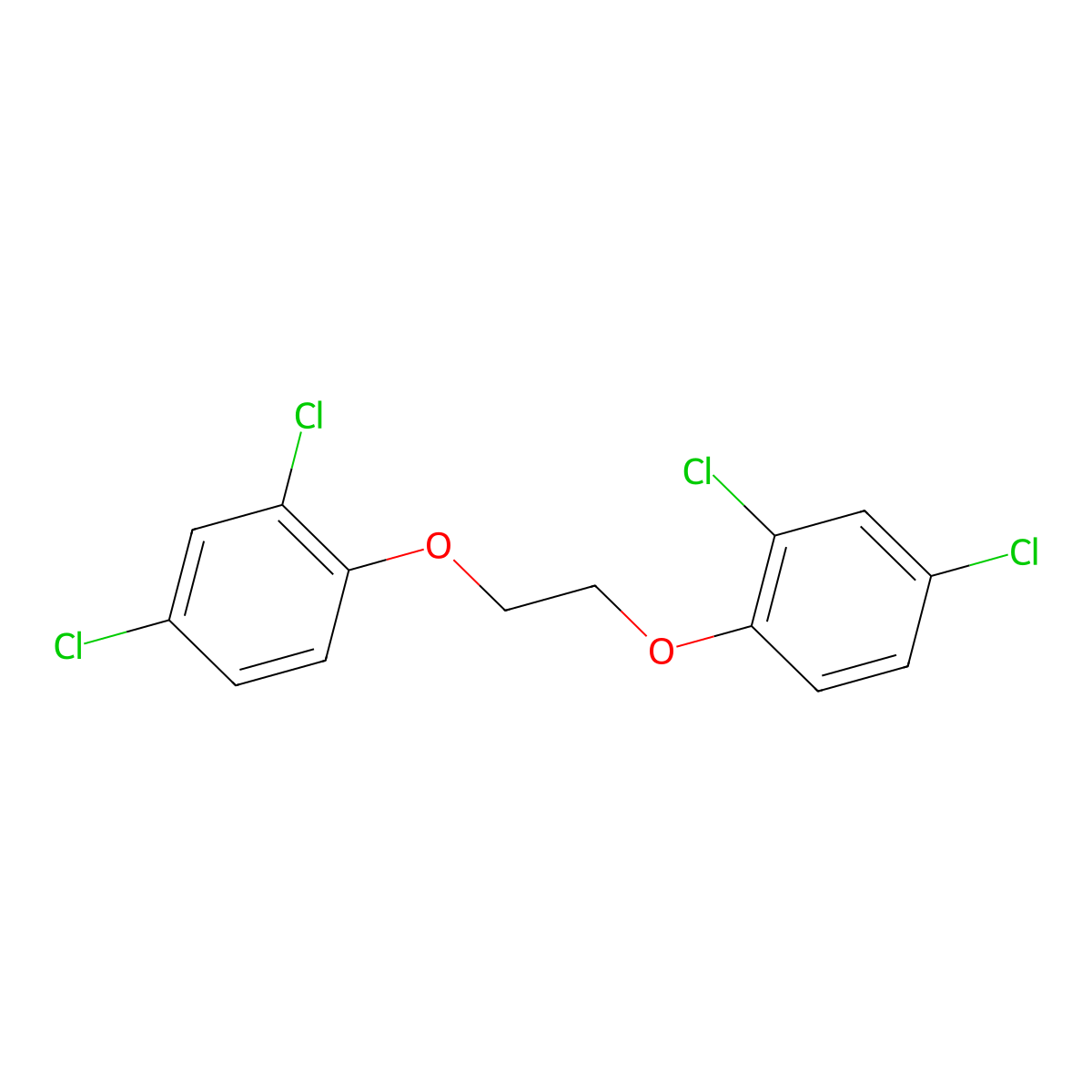 1,2-Bis(2,4-dichlorophenoxy)ethane molecular structure, CAS 6339-70-4
