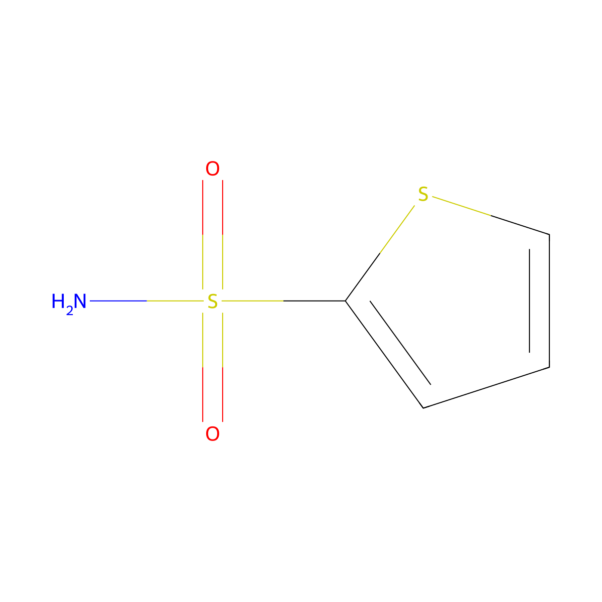 2-Thiophenesulfonamide molecular structure, CAS 6339-87-3