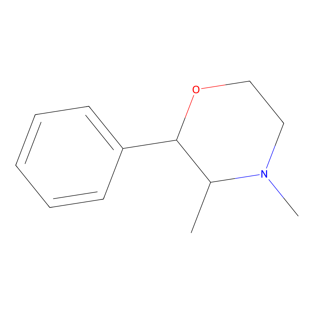 Phendimetrazine molecular structure, CAS 634-03-7