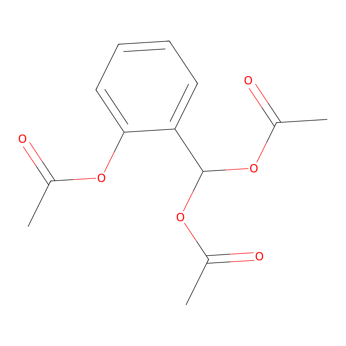 Methanediol, 1-[2-(acetyloxy)phenyl]-, 1,1-diacetate molecular structure, CAS 634-20-8