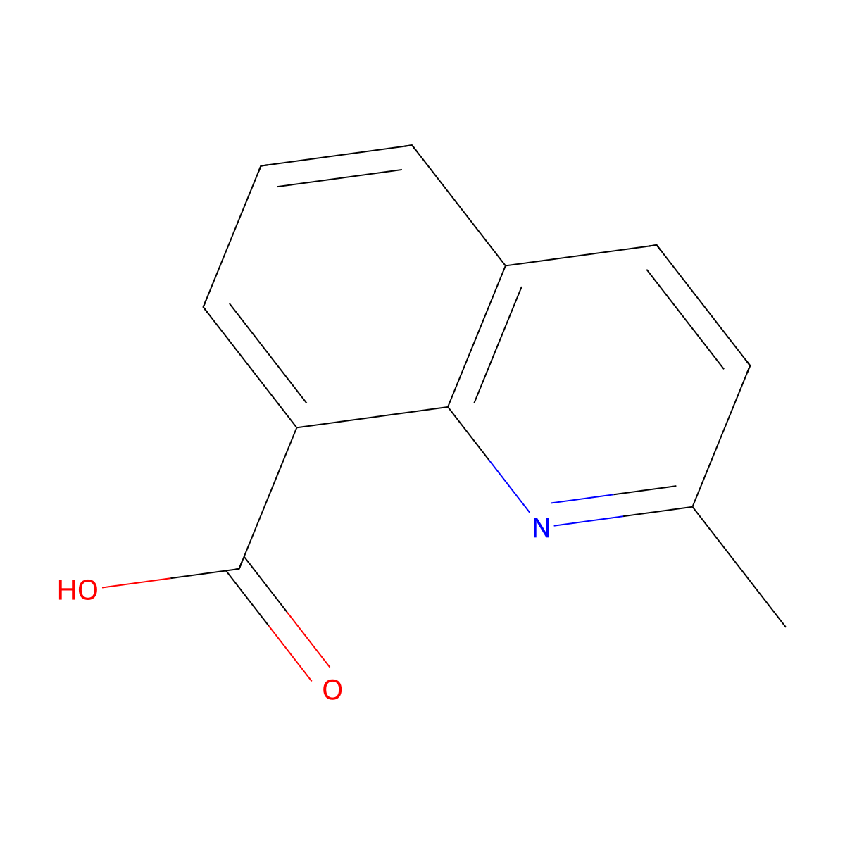 2-methylquinoline-8-carboxylic Acid molecular structure, CAS 634-37-7